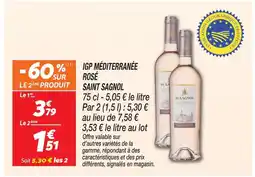 Netto Saint sagnol igp méditerranée rosé offre