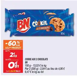 Netto Bn cookie aux 2 chocolats offre