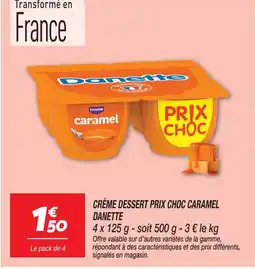 Netto Danette crème dessert prix choc caramel offre