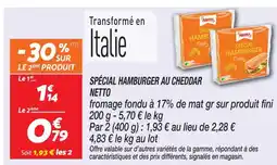 Netto Netto spécial hamburger au cheddar offre