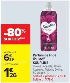 Carrefour Market Soupline - parfum de linge liquide offre