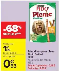 Carrefour Market Friandises pour chien picnic festival offre