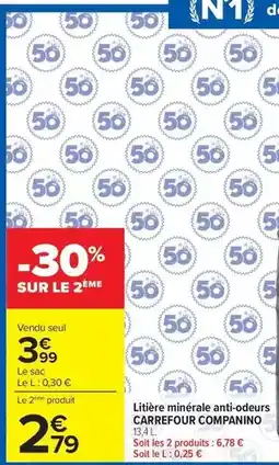 Carrefour Market Carrefour - litière minerale anti-odeurs offre