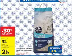 Carrefour Market Litière minérale anti-odeurs carrefour companino offre