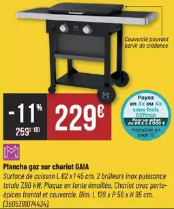 Bricorama Plancha gaz sur chariot gaia offre