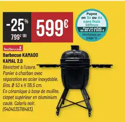 Bricorama BARBECOOK Barbecue kamado kamal 2.0 offre