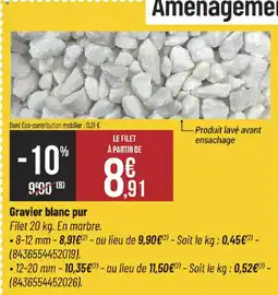 Bricorama Gravier blanc pur offre