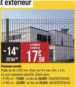 Bricorama Panneau soudé offre