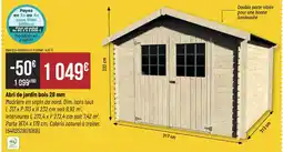 Bricorama Abri de jardin bois 28 mm offre
