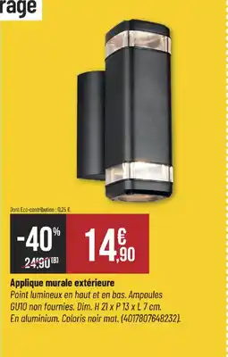 Bricorama Applique murale extérieure offre