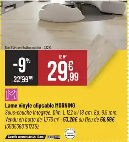 Bricorama Lame vinyle clipsable morning offre