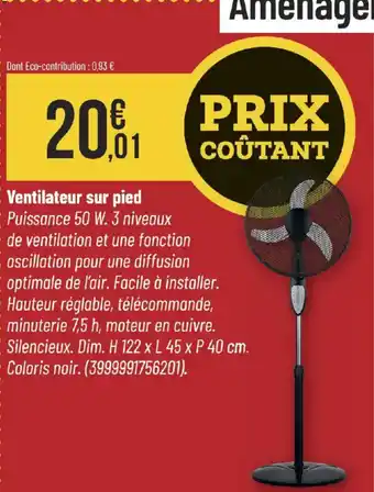 Ventilateur sur pied