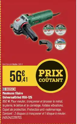 Bricorama BOSCH Meuleuse filaire UniversalGrind 850-125 offre