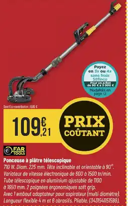 Bricorama Ponceuse à plâtre télescopique offre