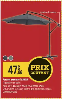 Bricorama Parasol excentré tamara offre