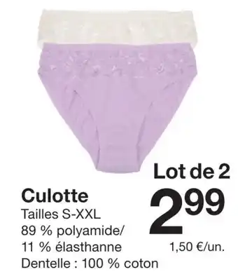 Zeeman Culotte offre