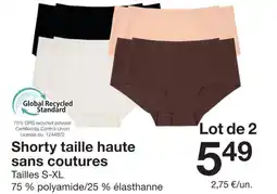 Zeeman Shorty taille haute sans coutures offre