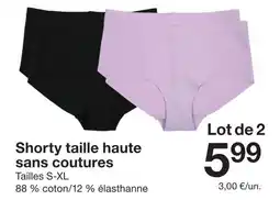 Zeeman Shorty taille haute sans coutures offre