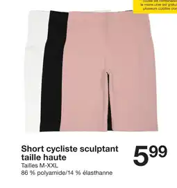 Zeeman Short cycliste sculptant taille haute offre