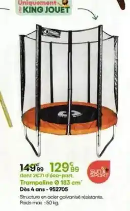 King Jouet King - trampoline offre