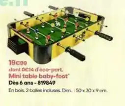 King Jouet Dim - mini table baby-foot dès 6 ans-819849 offre