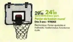 King Jouet Panier de basket mural offre