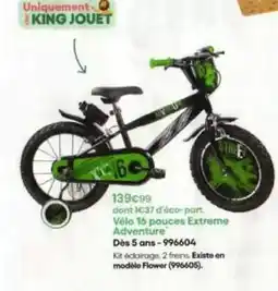 King Jouet King - vélo 16 pouces extreme adventure offre
