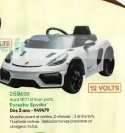 King Jouet Porsche spyder dès 3 ans-949479 offre