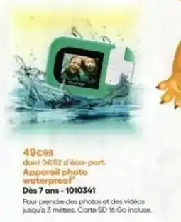 King Jouet Appareil photo waterproof offre