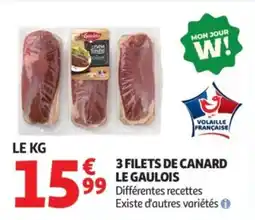 Auchan 3 filets de canard le gaulois offre