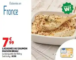 Auchan Lasagnes au saumon maison briau offre