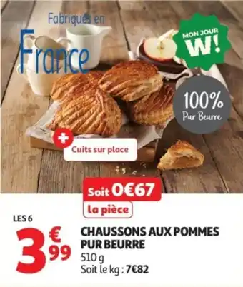 Auchan Chaussons aux pommes pur beurre offre