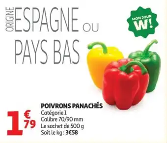 Auchan Poivrons panachés offre
