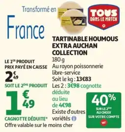 Auchan Tartinable houmous extra auchan collection offre