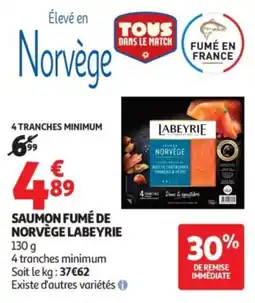 Auchan Saumon fumé de norvège labeyrie offre