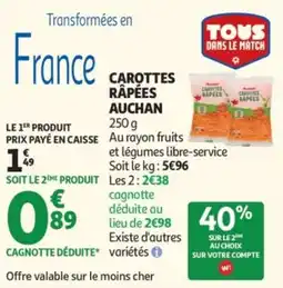 Auchan Carottes râpées auchan offre