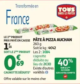 Auchan Pâte à pizza auchan offre