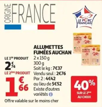 Auchan Allumettes fumées auchan offre