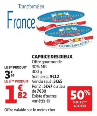 Auchan Caprice des dieux offre