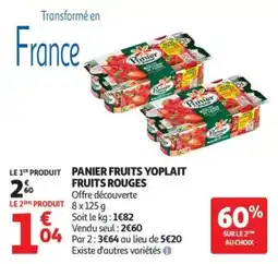 Auchan Fruits yoplait fruits rouges offre