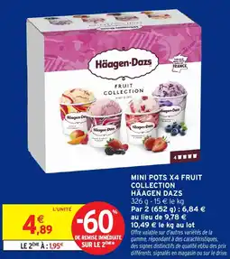 Intermarché HÄAGEN DAZS Mini pots x4 fruit collection offre