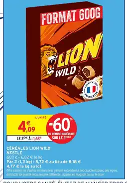 Intermarché Céréales lion wild nestlé offre