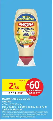 Intermarché AMORA Mayonnaise de dijon offre