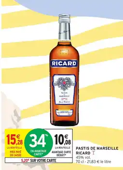 Intermarché RICARD Pastis de marseille offre