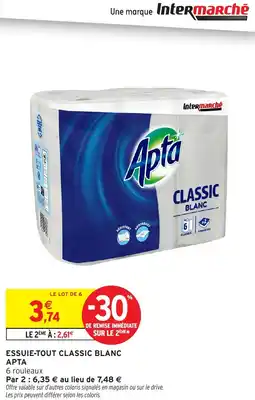 Intermarché APTA Essuie-tout classic blanc offre