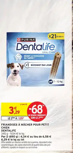 Intermarché DENTALIFE Friandises à mâcher pour petit chien offre