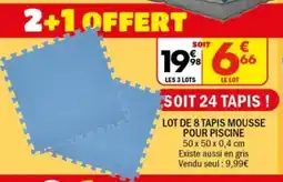 La Foir'Fouille Lot de 8 tapis mousse pour piscine offre