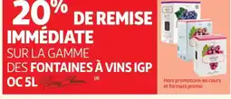 Auchan Sur la gamme des fontaines à vins igp offre