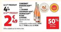 Auchan Cabernet d'anjou aop offre