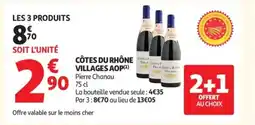 Auchan PIERRE CHANAU Côtes du rhône villages aop offre